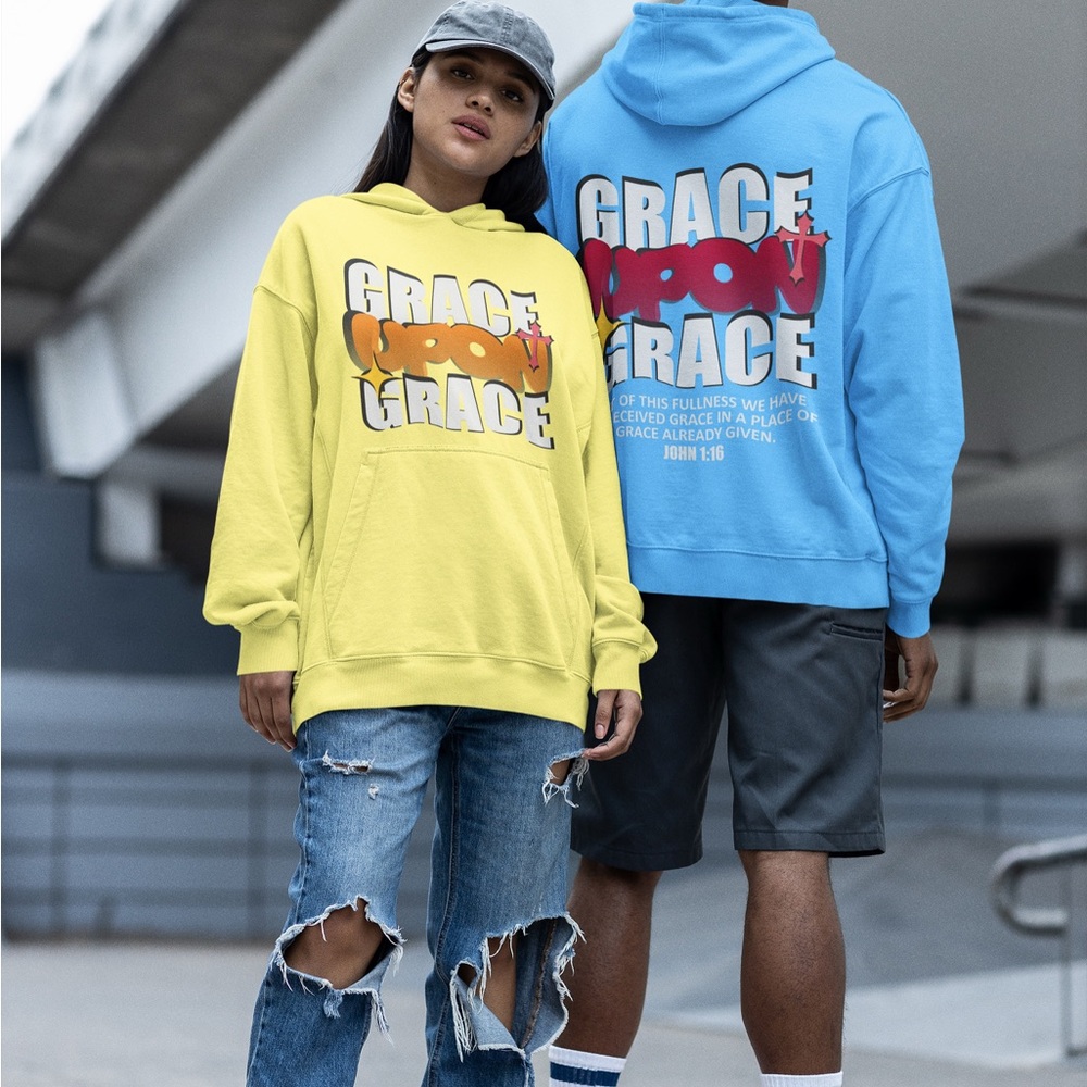 Grace Vibrant Yellow and Cool Blue Women's Sweater